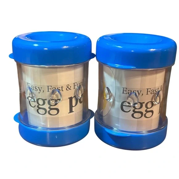 2 Negg Boiled Egg Peeler  Fast Easy Shell Remover Blue 8 Seasoning Recipes New - Picture 5 of 5